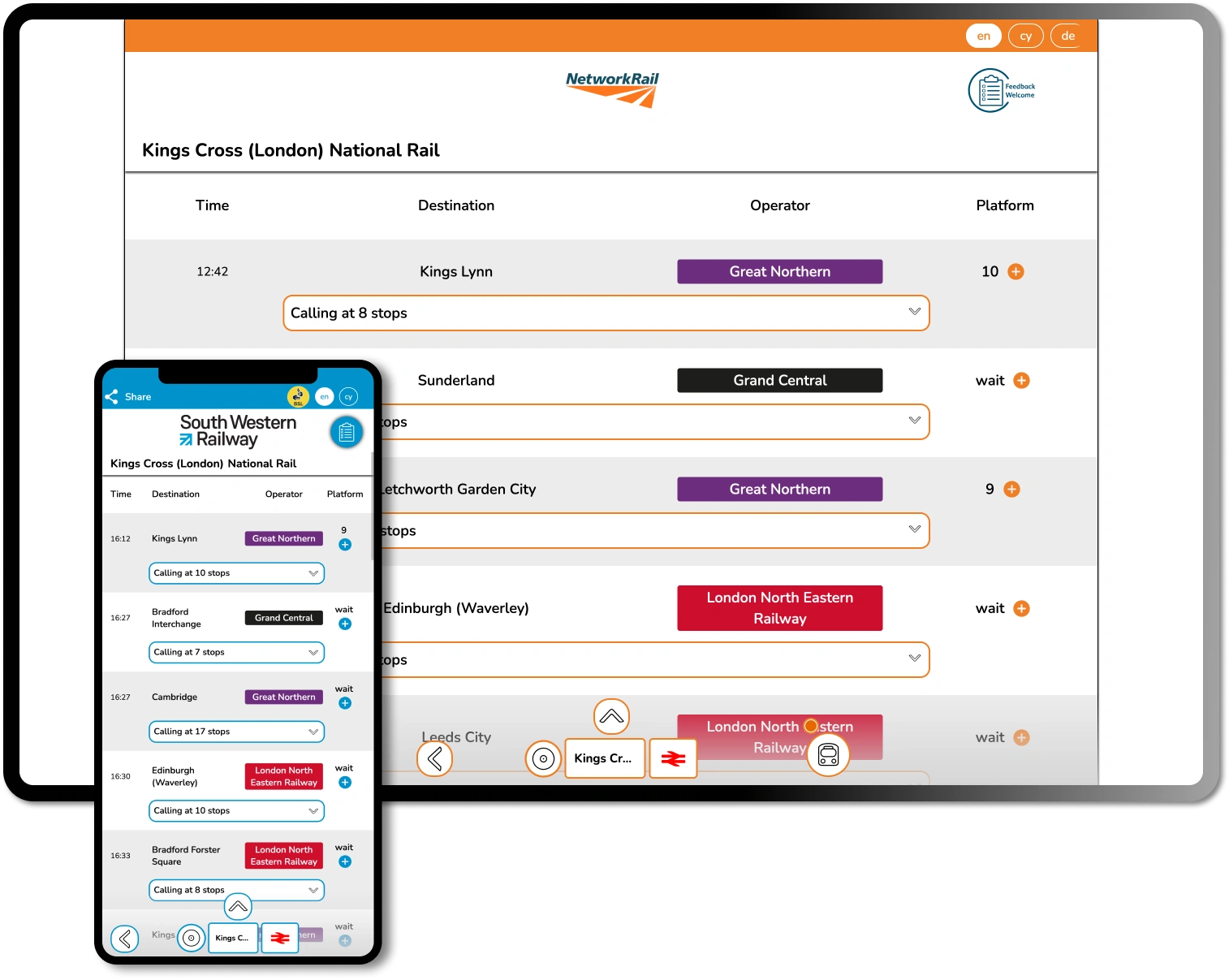 Live Journey Planner Example